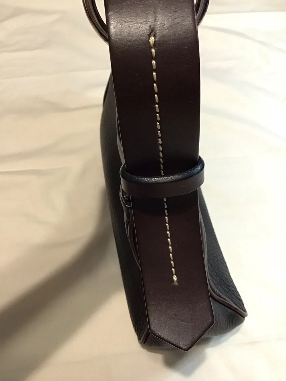 Dooney & Bourke Hobo Bag, Lined, Black Pebbled Leather